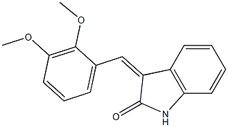 3-(2,3-dimethoxybenzylidene)indolin-2-one Struktur