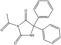 3-acetyl-5,5-diphenylimidazolidine-2,4-dione Struktur