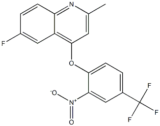 6-fluoro-2-methyl-4-[2-nitro-4-(trifluoromethyl)phenoxy]quinoline Struktur