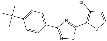 3-[4-(tert-butyl)phenyl]-5-(3-chloro-2-thienyl)-1,2,4-oxadiazole Struktur