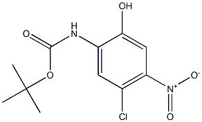 tert-butyl 5-chloro-2-hydroxy-4-nitrophenylcarbamate Struktur