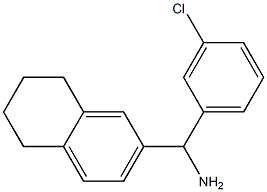 (3-chlorophenyl)(5,6,7,8-tetrahydronaphthalen-2-yl)methanamine Struktur