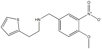 [(4-methoxy-3-nitrophenyl)methyl][2-(thiophen-2-yl)ethyl]amine Structure