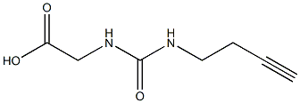 {[(but-3-ynylamino)carbonyl]amino}acetic acid Structure