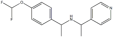 {1-[4-(difluoromethoxy)phenyl]ethyl}[1-(pyridin-4-yl)ethyl]amine Struktur