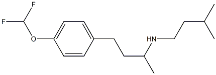 {4-[4-(difluoromethoxy)phenyl]butan-2-yl}(3-methylbutyl)amine Struktur