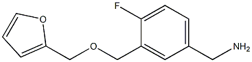 {4-fluoro-3-[(furan-2-ylmethoxy)methyl]phenyl}methanamine Struktur