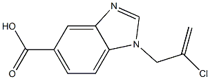 1-(2-chloroprop-2-en-1-yl)-1H-1,3-benzodiazole-5-carboxylic acid Struktur
