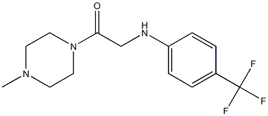1-(4-methylpiperazin-1-yl)-2-{[4-(trifluoromethyl)phenyl]amino}ethan-1-one Struktur