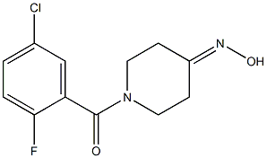 1-(5-chloro-2-fluorobenzoyl)piperidin-4-one oxime Struktur