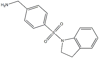 1-[4-(2,3-dihydro-1H-indol-1-ylsulfonyl)phenyl]methanamine Struktur