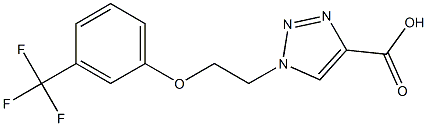 1-{2-[3-(trifluoromethyl)phenoxy]ethyl}-1H-1,2,3-triazole-4-carboxylic acid Struktur