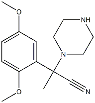 2-(2,5-dimethoxyphenyl)-2-(piperazin-1-yl)propanenitrile Structure