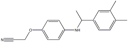 2-(4-{[1-(3,4-dimethylphenyl)ethyl]amino}phenoxy)acetonitrile Struktur