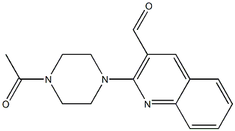 2-(4-acetylpiperazin-1-yl)quinoline-3-carbaldehyde Struktur