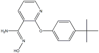 2-(4-tert-butylphenoxy)-N'-hydroxypyridine-3-carboximidamide Struktur