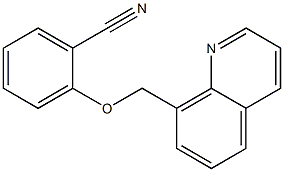 2-(quinolin-8-ylmethoxy)benzonitrile Struktur