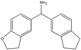 2,3-dihydro-1-benzofuran-5-yl(2,3-dihydro-1H-inden-5-yl)methanamine Struktur
