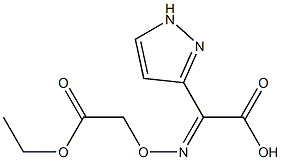 2-[(2-ethoxy-2-oxoethoxy)imino]-2-(1H-pyrazol-3-yl)acetic acid Structure