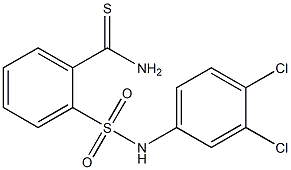 2-[(3,4-dichlorophenyl)sulfamoyl]benzene-1-carbothioamide Struktur