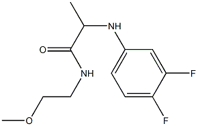 2-[(3,4-difluorophenyl)amino]-N-(2-methoxyethyl)propanamide Struktur