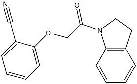 2-[2-(2,3-dihydro-1H-indol-1-yl)-2-oxoethoxy]benzonitrile Struktur