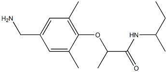 2-[4-(aminomethyl)-2,6-dimethylphenoxy]-N-(butan-2-yl)propanamide Struktur
