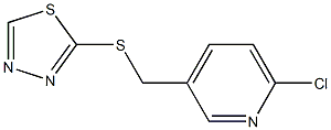 2-{[(6-chloropyridin-3-yl)methyl]sulfanyl}-1,3,4-thiadiazole Struktur