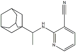 2-{[1-(adamantan-1-yl)ethyl]amino}pyridine-3-carbonitrile Struktur
