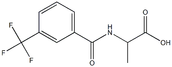 2-{[3-(trifluoromethyl)phenyl]formamido}propanoic acid Struktur