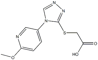2-{[4-(6-methoxypyridin-3-yl)-4H-1,2,4-triazol-3-yl]sulfanyl}acetic acid Struktur