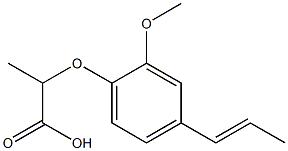 2-{2-methoxy-4-[(1E)-prop-1-enyl]phenoxy}propanoic acid Struktur