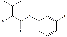 2-bromo-N-(3-fluorophenyl)-3-methylbutanamide Struktur