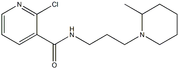 2-chloro-N-[3-(2-methylpiperidin-1-yl)propyl]pyridine-3-carboxamide Struktur