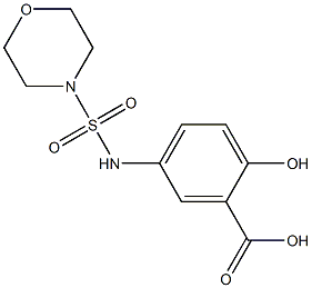 2-hydroxy-5-[(morpholine-4-sulfonyl)amino]benzoic acid Struktur