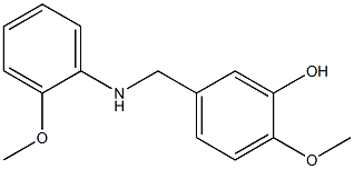 2-methoxy-5-{[(2-methoxyphenyl)amino]methyl}phenol Struktur