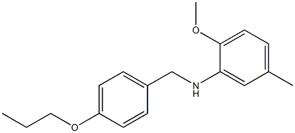 2-methoxy-5-methyl-N-[(4-propoxyphenyl)methyl]aniline Struktur