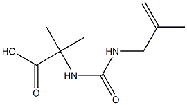 2-methyl-2-({[(2-methylprop-2-enyl)amino]carbonyl}amino)propanoic acid Struktur