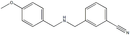 3-({[(4-methoxyphenyl)methyl]amino}methyl)benzonitrile Struktur