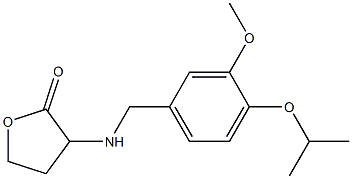 3-({[3-methoxy-4-(propan-2-yloxy)phenyl]methyl}amino)oxolan-2-one Struktur