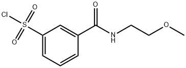 3-[(2-methoxyethyl)carbamoyl]benzene-1-sulfonyl chloride Struktur