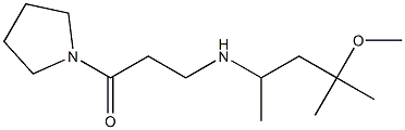 3-[(4-methoxy-4-methylpentan-2-yl)amino]-1-(pyrrolidin-1-yl)propan-1-one Struktur