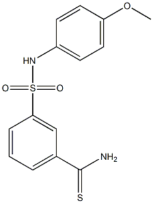 3-[(4-methoxyphenyl)sulfamoyl]benzene-1-carbothioamide Struktur