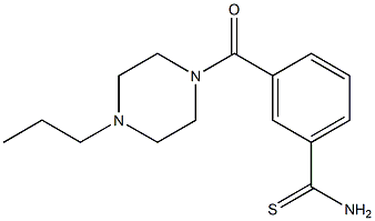 3-[(4-propylpiperazin-1-yl)carbonyl]benzenecarbothioamide Struktur