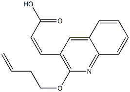 3-[2-(but-3-en-1-yloxy)quinolin-3-yl]prop-2-enoic acid Struktur