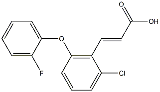 3-[2-chloro-6-(2-fluorophenoxy)phenyl]prop-2-enoic acid Struktur