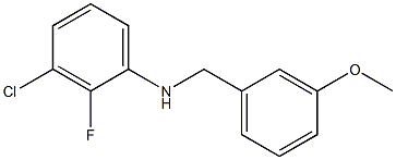 3-chloro-2-fluoro-N-[(3-methoxyphenyl)methyl]aniline Struktur