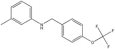 3-methyl-N-{[4-(trifluoromethoxy)phenyl]methyl}aniline Struktur