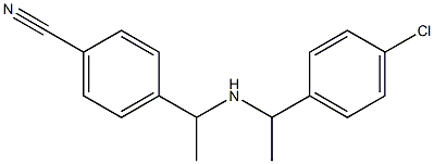4-(1-{[1-(4-chlorophenyl)ethyl]amino}ethyl)benzonitrile Struktur