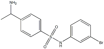 4-(1-aminoethyl)-N-(3-bromophenyl)benzene-1-sulfonamide Struktur